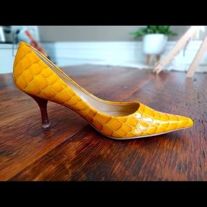 Nine West Yellow Heels